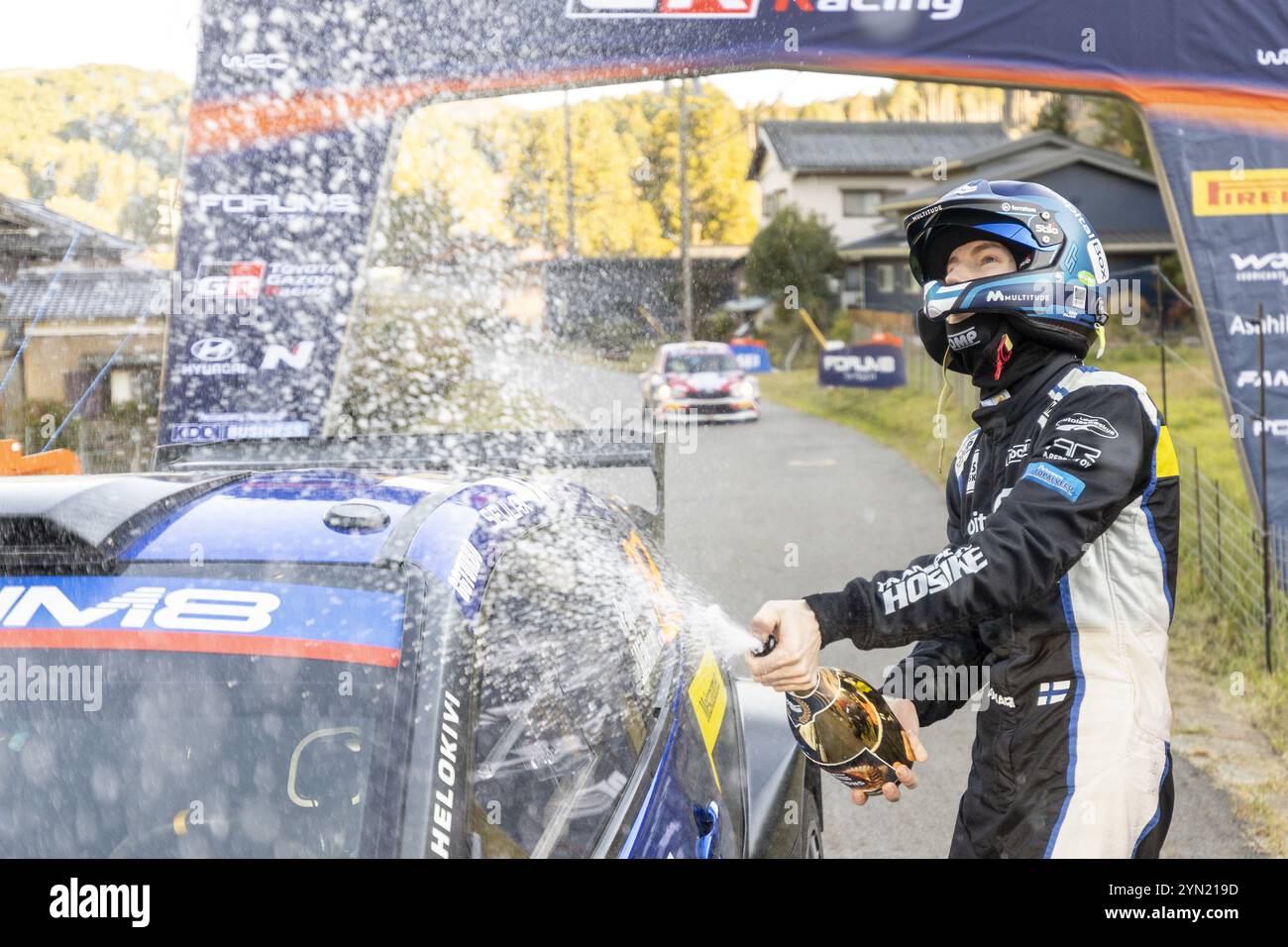 Aichi, Japan. 24th Nov 2024. PAJARI Sami, Toyota Yaris Rally2, portrait during the Rally, Japan. , . WRC World Rally Car Championship, from November 21 to 24, 2024 at Toyota, Aichi, Japan Credit: Independent Photo Agency/Alamy Live News Stock Photo