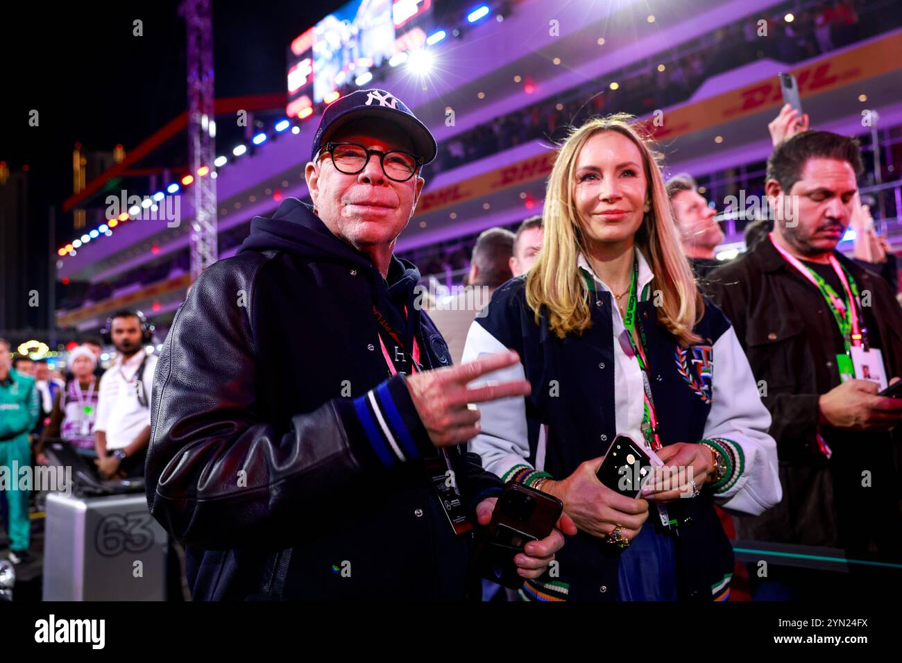 Tommy Hilfiger&#39;s during the Formula 1 Heineken Silver Las Vegas Grand Prix 2024, 22th round of the 2024 Formula One World Championship from November 21 to 23, 2024 on the Las Vegas Strip Circuit, in Las Vegas, United States of America Stock Photo