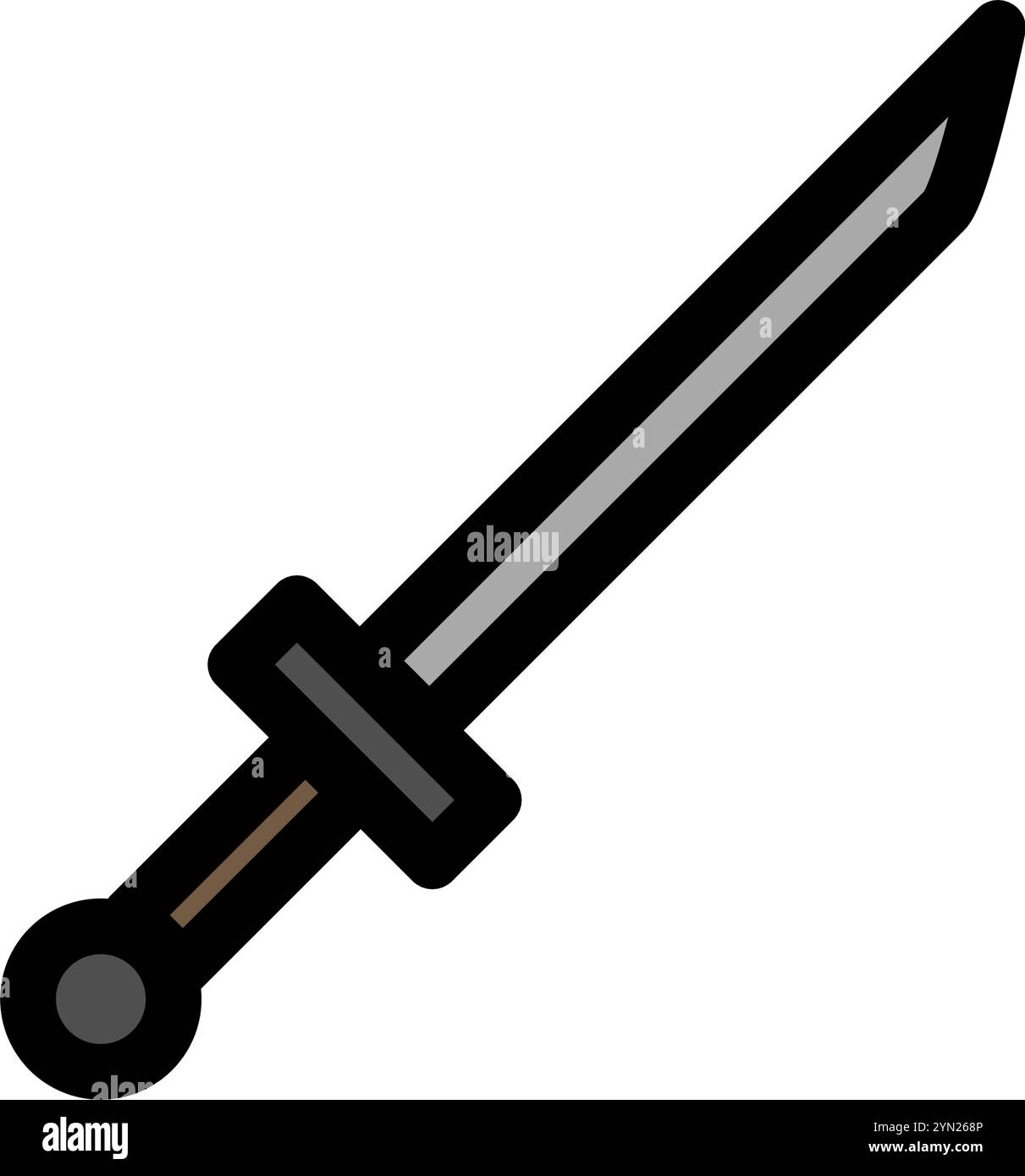 Chinese sword - clean and modern chinese icon. Stock Vector