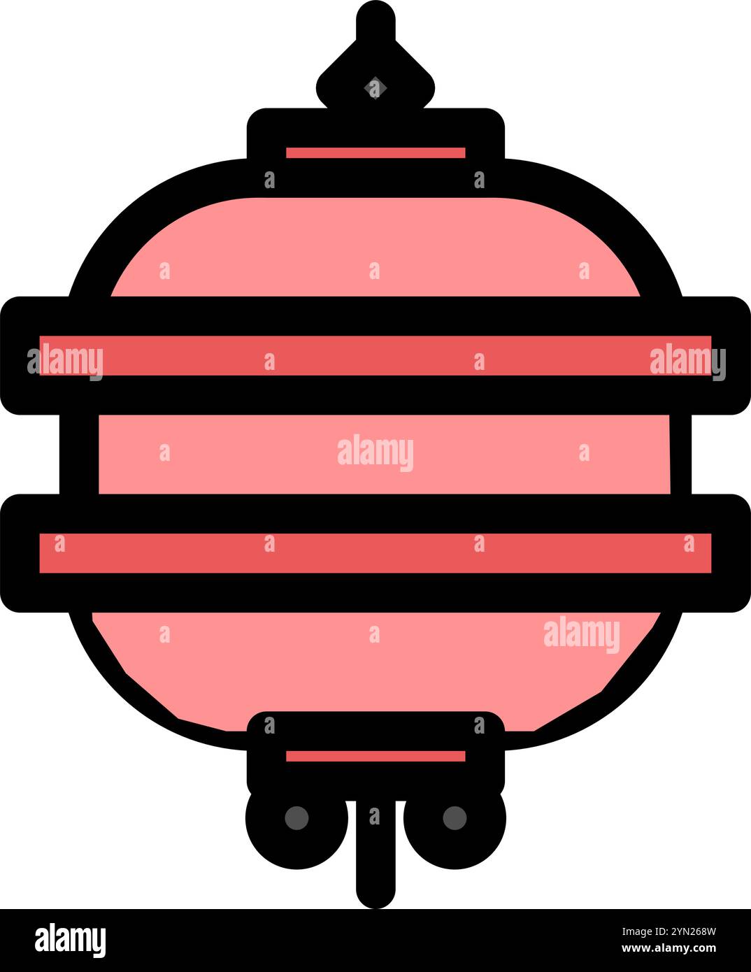 Chinese lantern - clean and modern chinese or chinese new year icon. Stock Vector