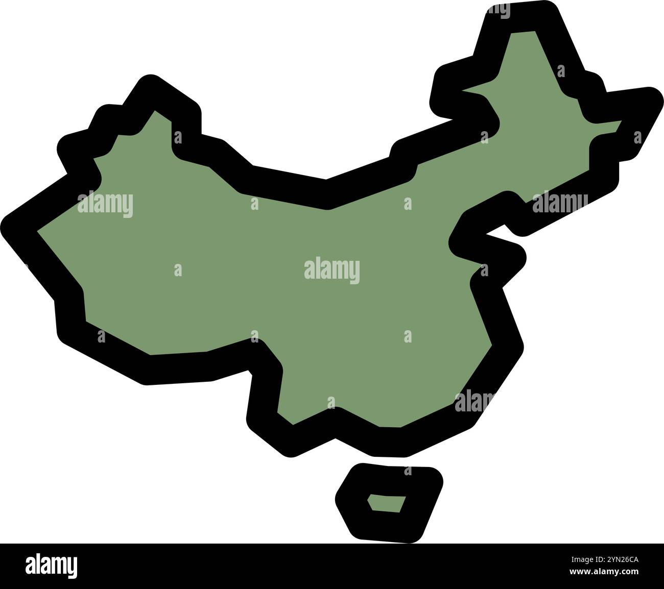 Frame of the country china - clean and modern chinese icon. Stock Vector