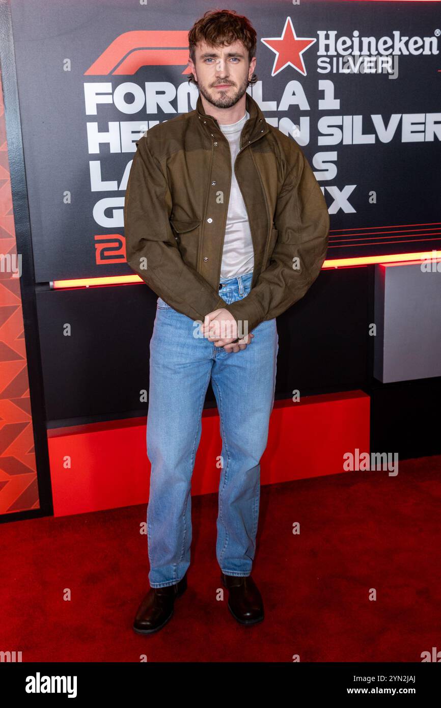 Paul Mescal attends the FORMULA 1 HEINEKEN SILVER LAS VEGAS GRAND PRIX ...