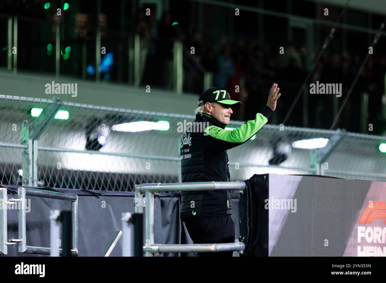 BOTTAS Valtteri (fin), Stake F1 Team Kick Sauber C44, portrait during the Formula 1 Heineken Silver Las Vegas Grand Prix 2024, 22th round of the 2024 Formula One World Championship from November 21 to 23, 2024 on the Las Vegas Strip Circuit, in Las Vegas, United States of America Stock Photo