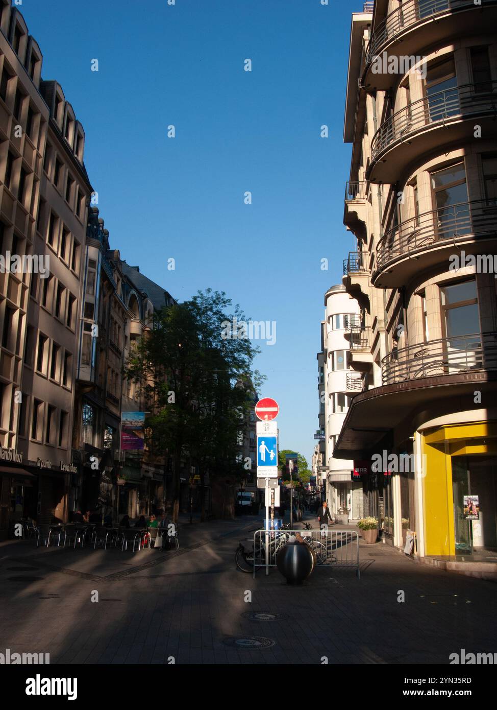 Junction of Grand-Rue and 4 Rue Aldringen, 2449 Ville-Haute Luxembourg Stock Photo