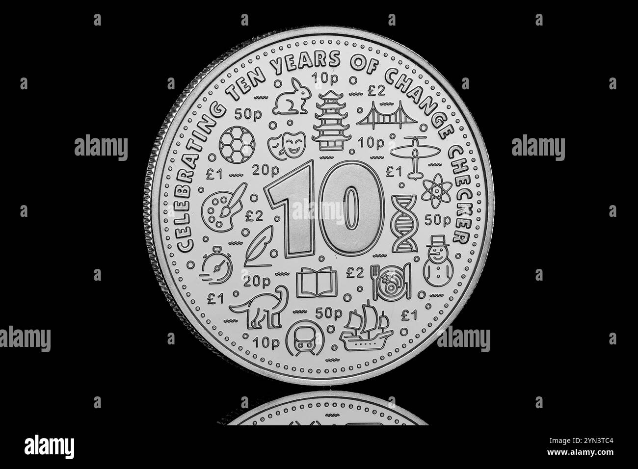 2023 Change Checker 10th Anniversary Medal Stock Photo