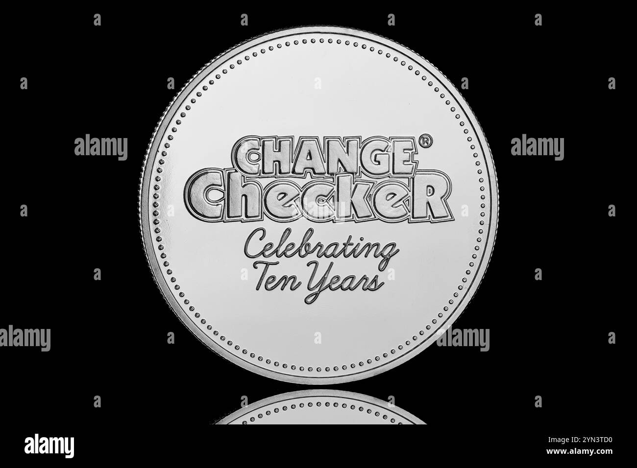 2023 Change Checker 10th Anniversary Medal Stock Photo