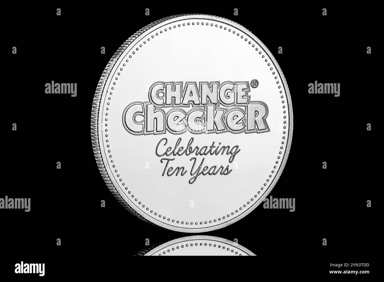 2023 Change Checker 10th Anniversary Medal Stock Photo