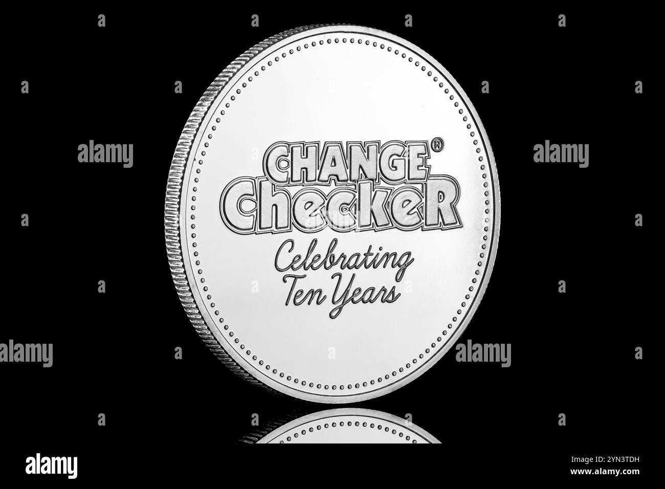 2023 Change Checker 10th Anniversary Medal Stock Photo