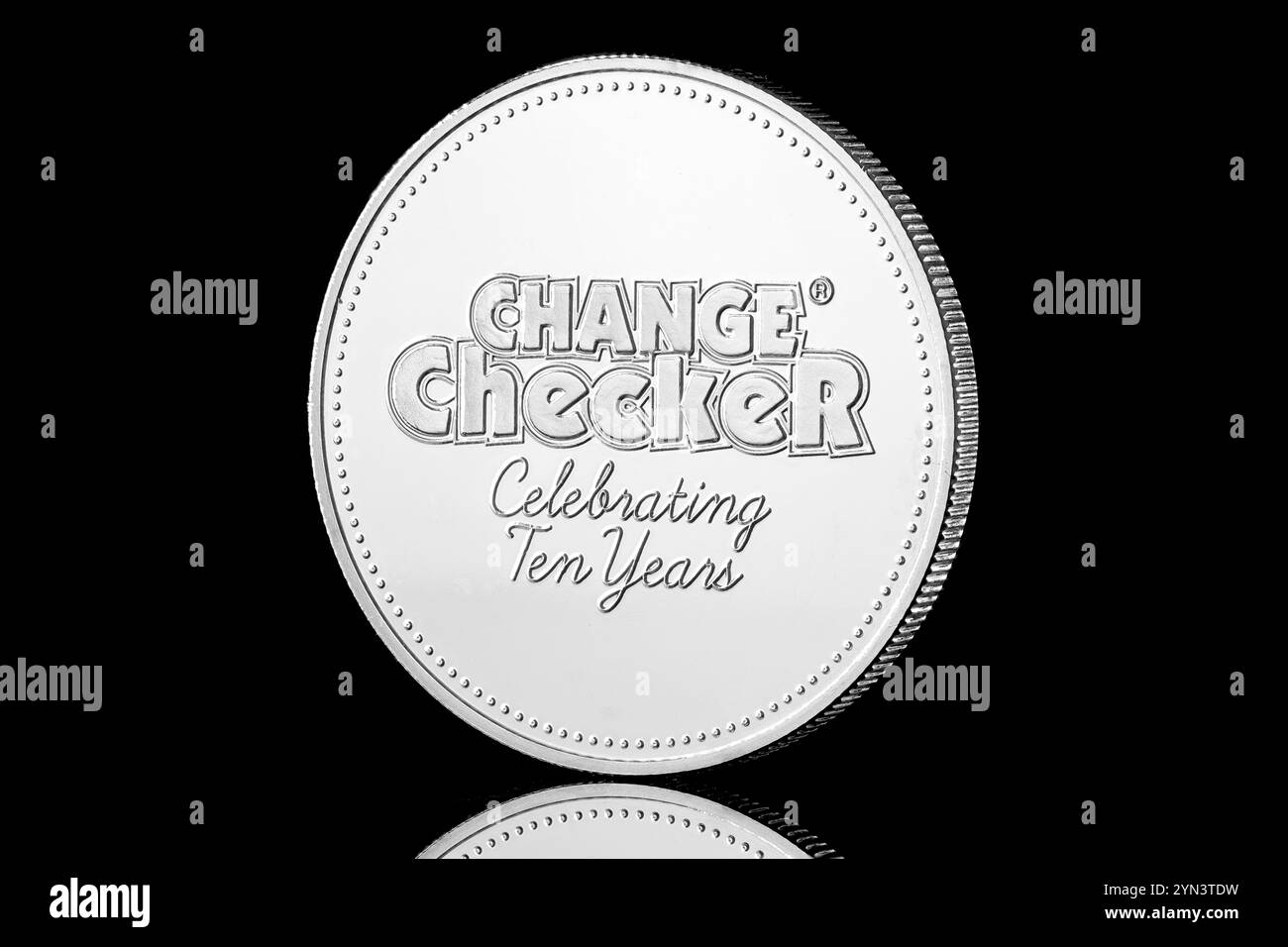 2023 Change Checker 10th Anniversary Medal Stock Photo