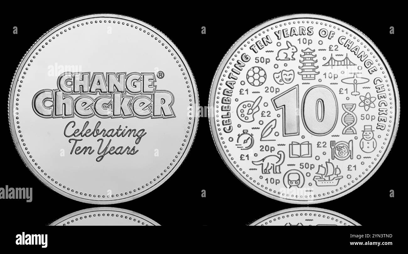 2023 Change Checker 10th Anniversary Medal Stock Photo