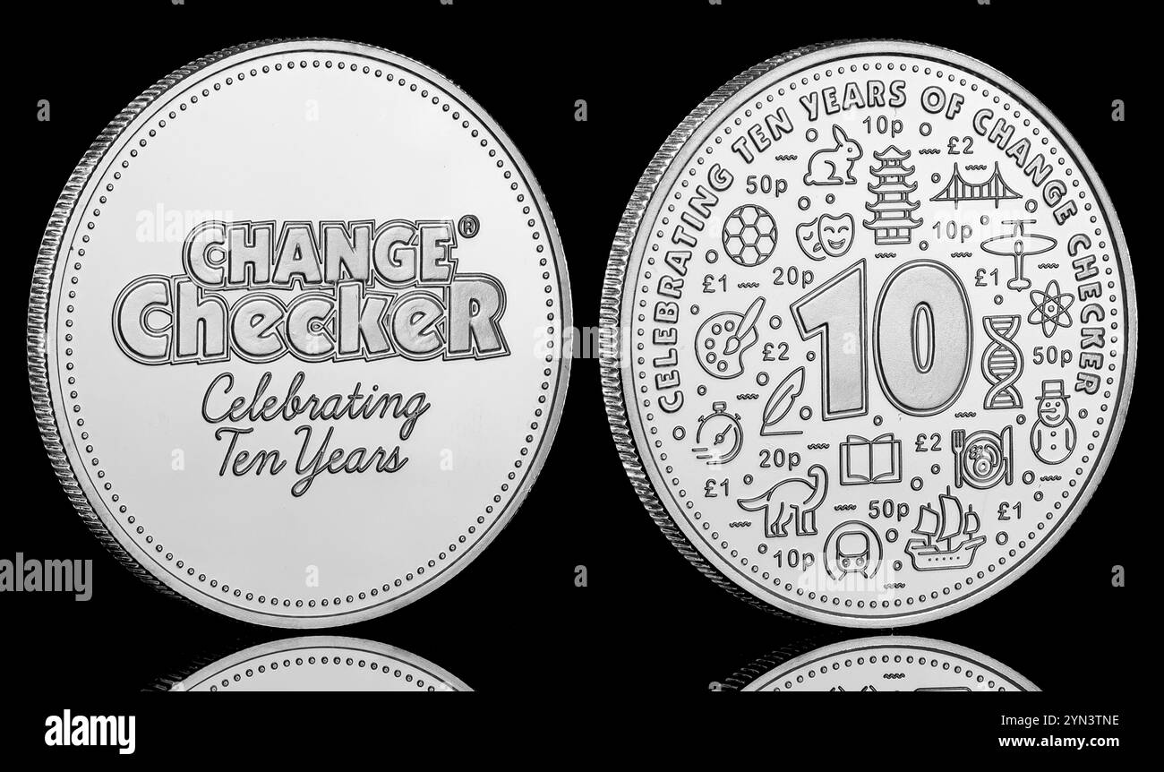 2023 Change Checker 10th Anniversary Medal Stock Photo