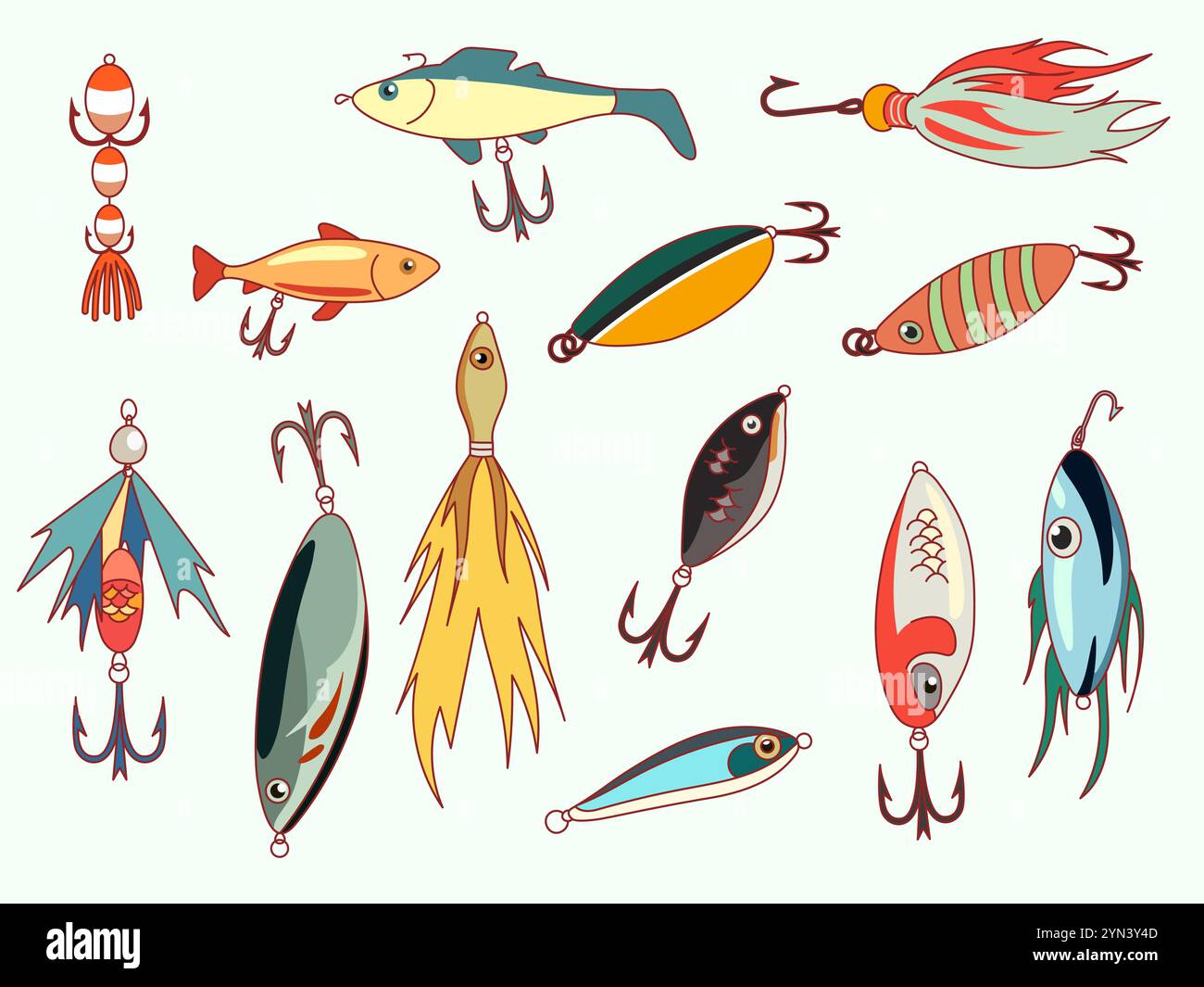 Lure fishing lure Stock Vector Images - Alamy