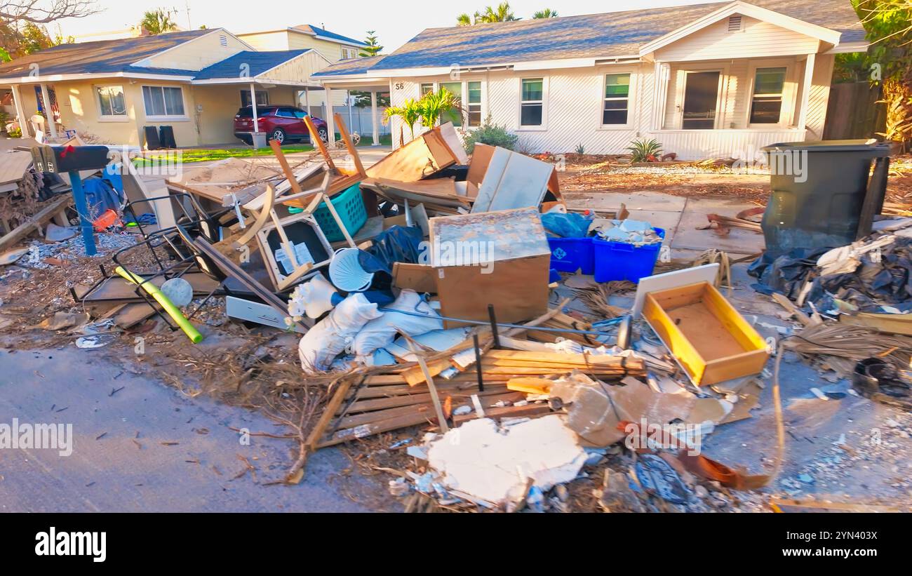 Storm damage after a hurricane Milton in Florida - SAINT PETERSBURG ...