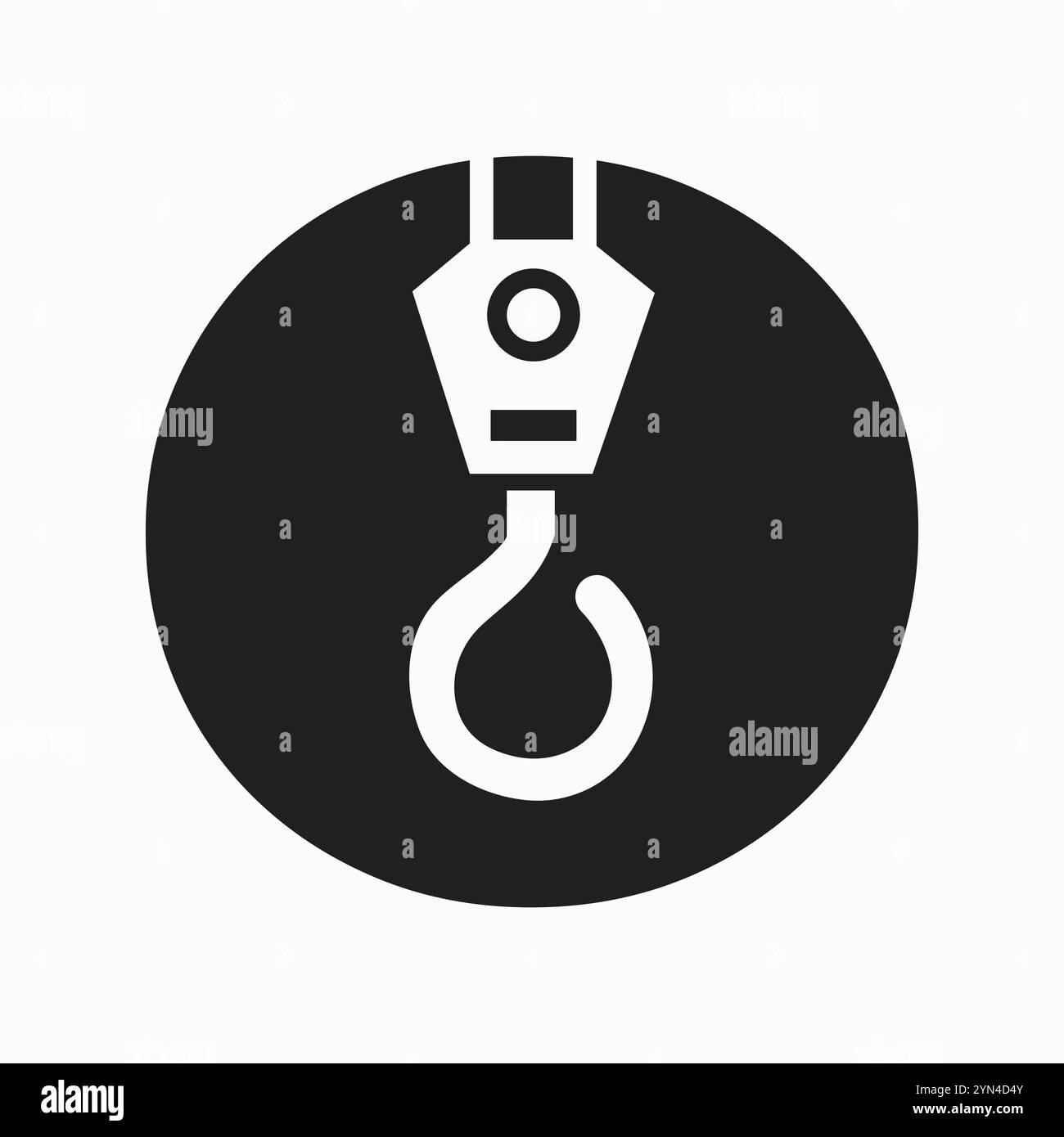 Letter O Crane Logo Concept For Construction Symbol Vector Template Stock Vector