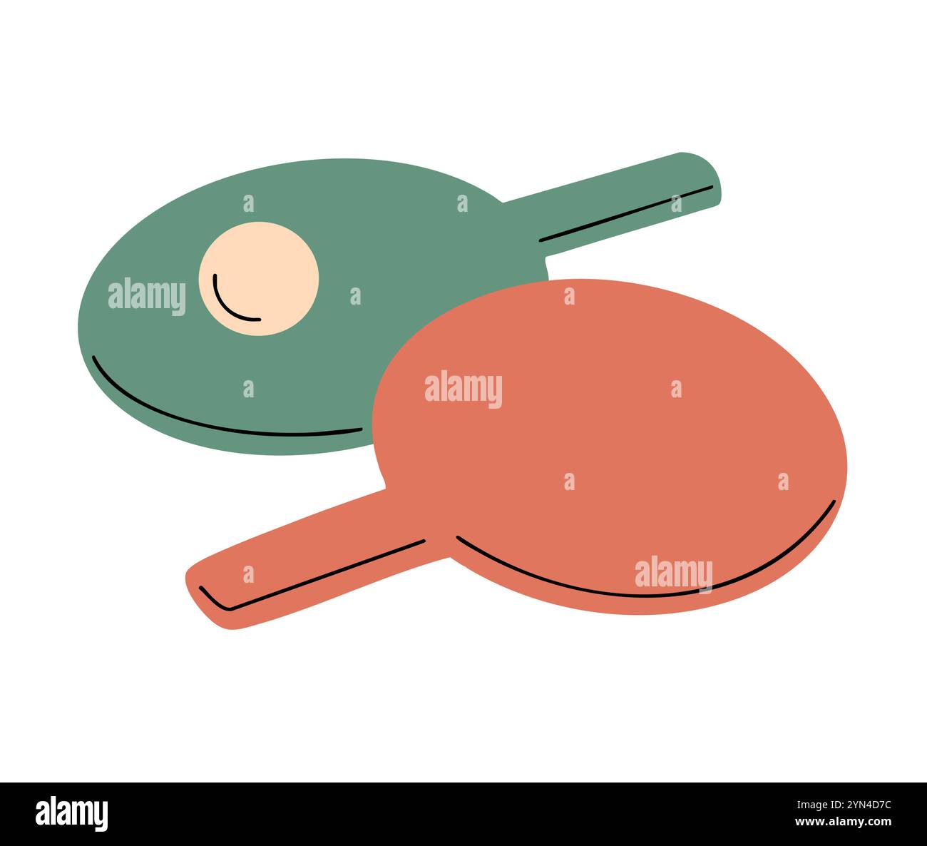 Rackets on table tennis Stock Vector Images - Alamy