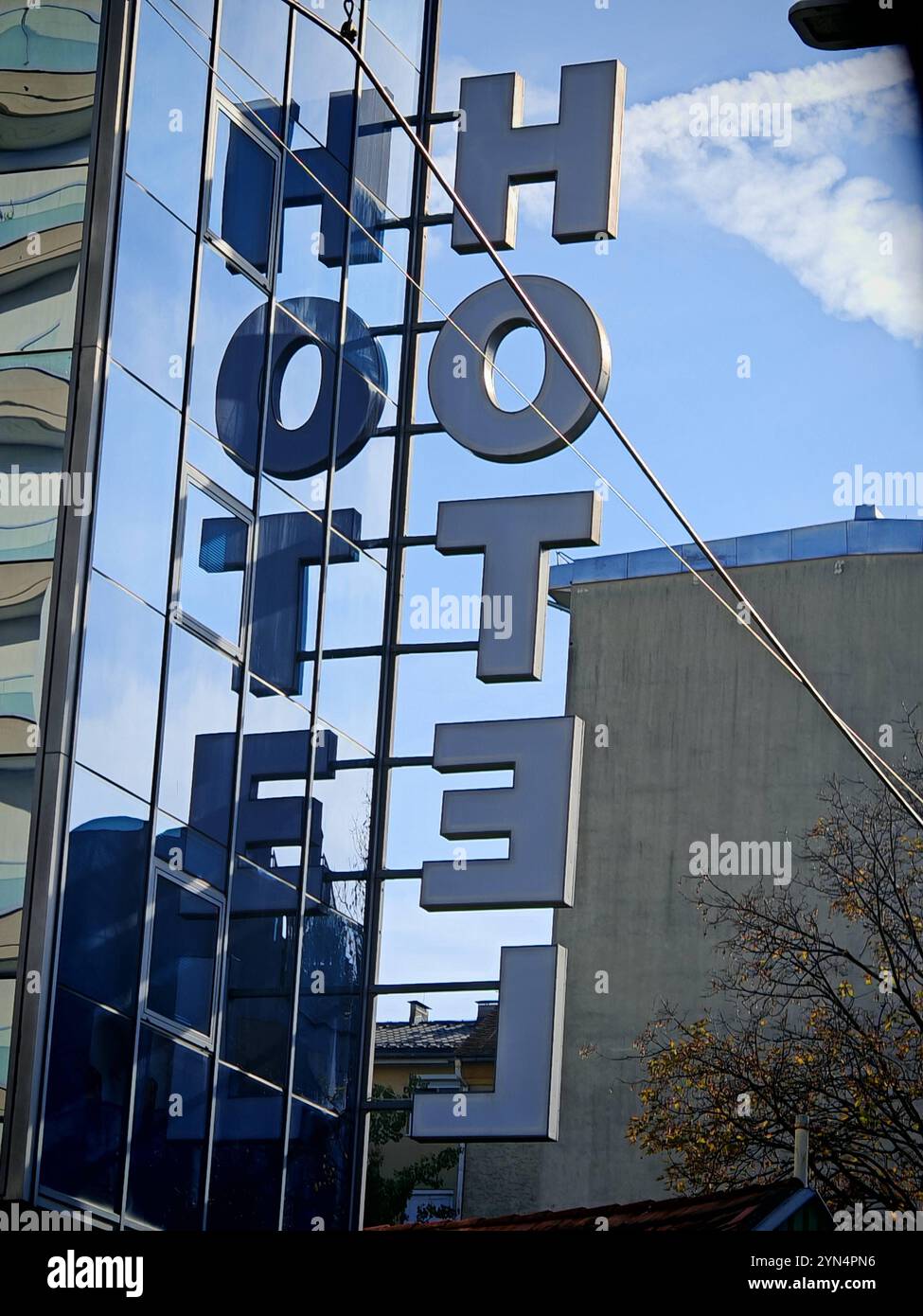 Stay Inn Sign a hotel sign in tourism, overnight stay and guest bed for tourists a ...