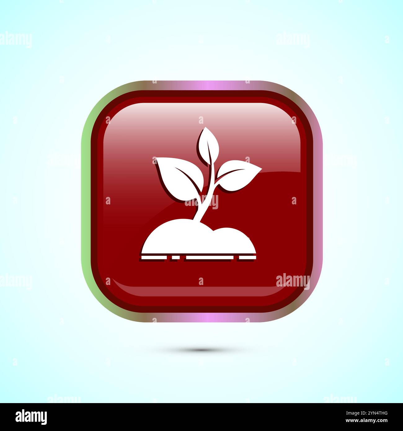 Plant icon design illustration, Sprout icon for apps and webs, Button ...