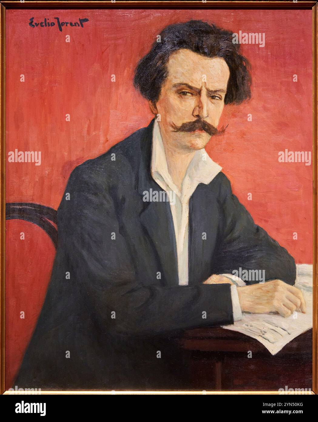 Portrait of Enric Morera, 1910, Eveli Torent, (1876-1940), Between Els Quatre Gats and Freemasonry, MNAC, Museu Nacional  D’Art de Catalunya, Barcelon Stock Photo