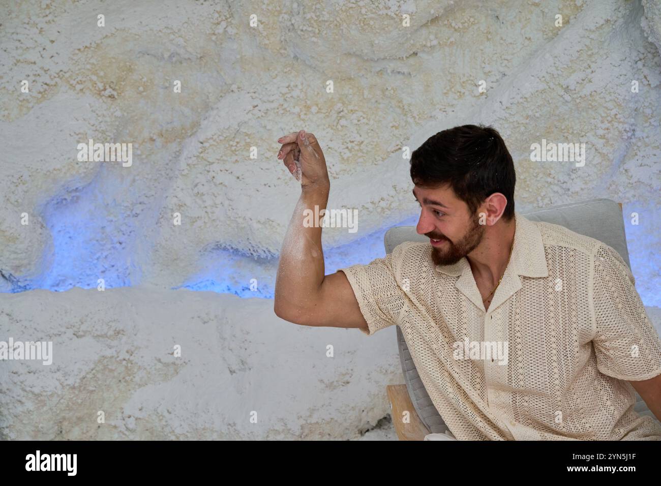 Seated man reclining hi-res stock photography and images - Alamy
