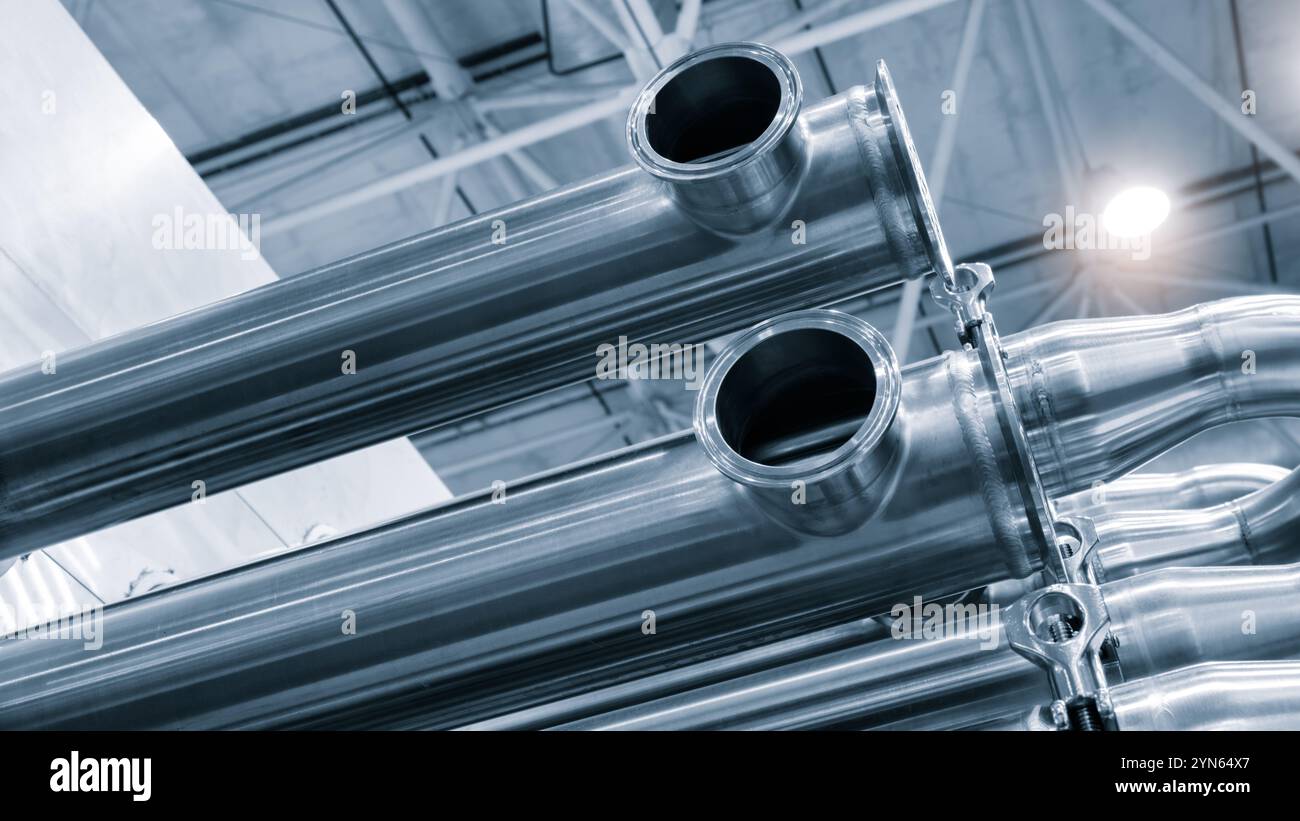 Dairy machine cooling radiator with a row of stainless steel metal ...