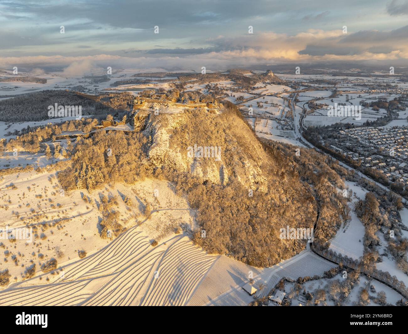 Volcano In Germany Aerial shot volcano in distance hi-res stock photography and images - Alamy