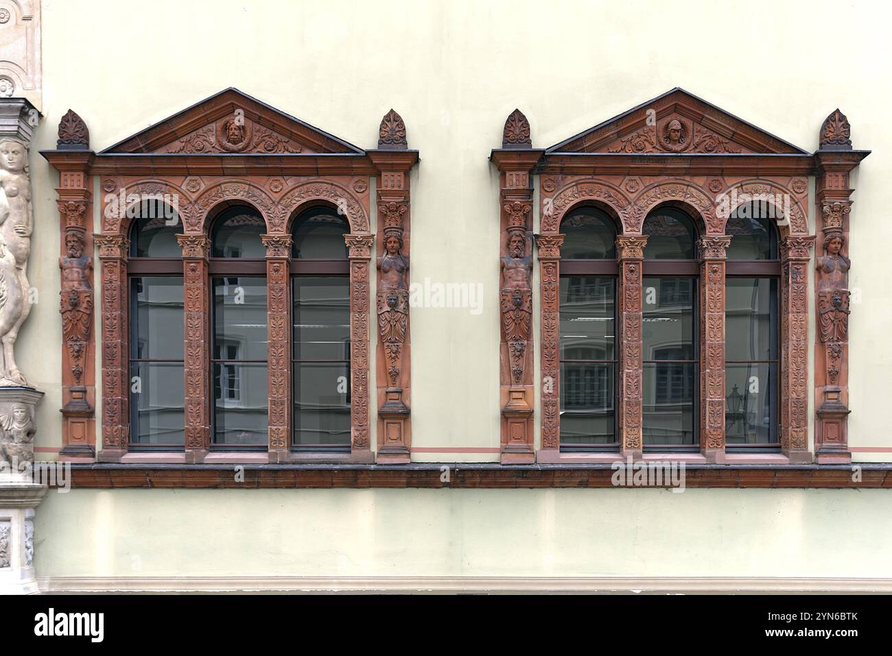 Exterior window in the Italian Renaissance style, around 1555, from the ...