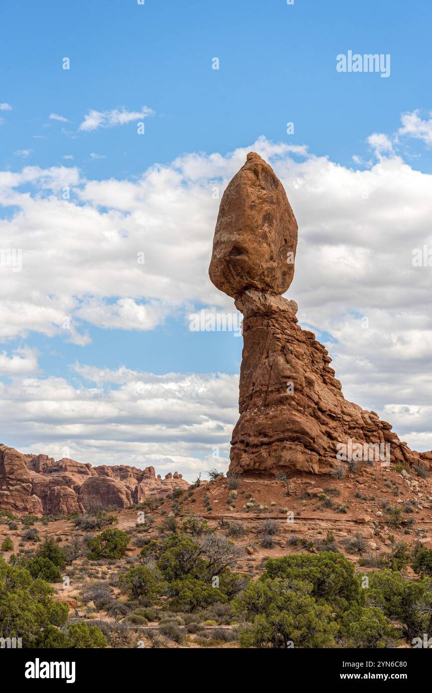Famous Balancing Rocks Famous balanced rock in arches hi-res stock photography and images - Alamy