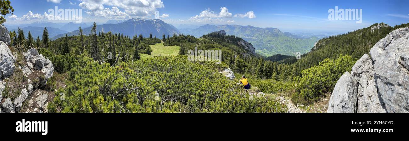 Beautiful alpine panoramic landscape in the Bavarian alps, Germany ...