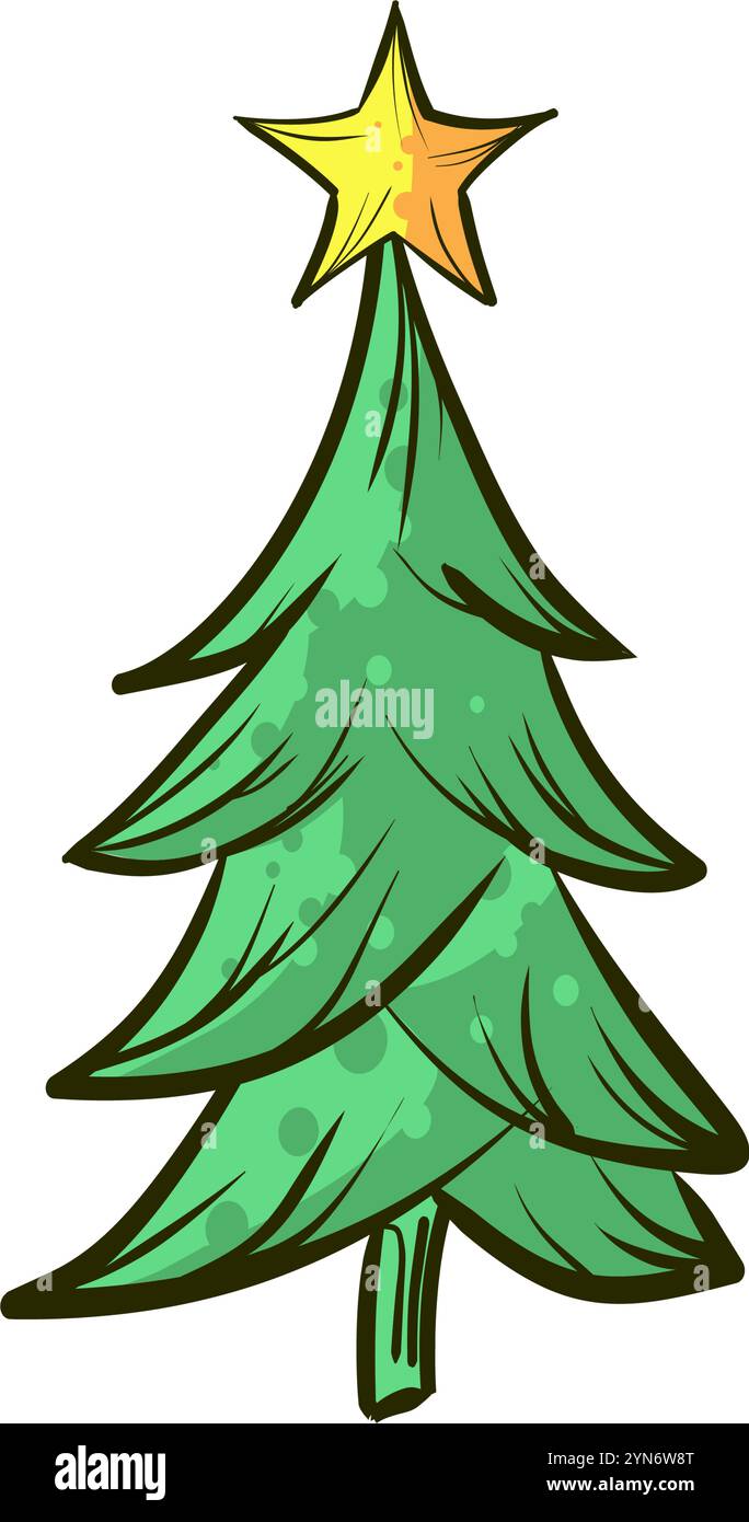Christmas tree - simple vector illustration Stock Vector Image & Art ...