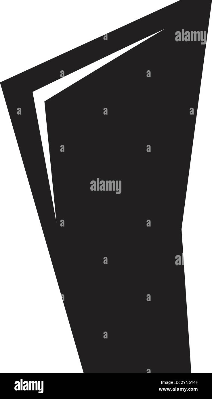 Minimalist vector illustration featuring a slightly open door, creating ...
