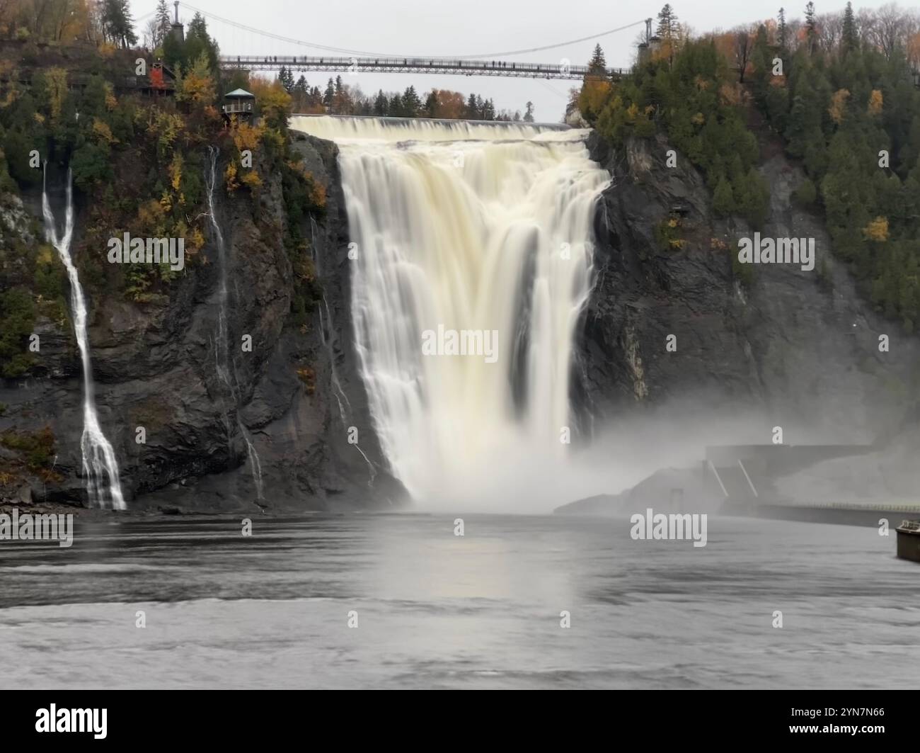 Montmorency waterfall - Quebec city - Smartphone Captured Stock Image