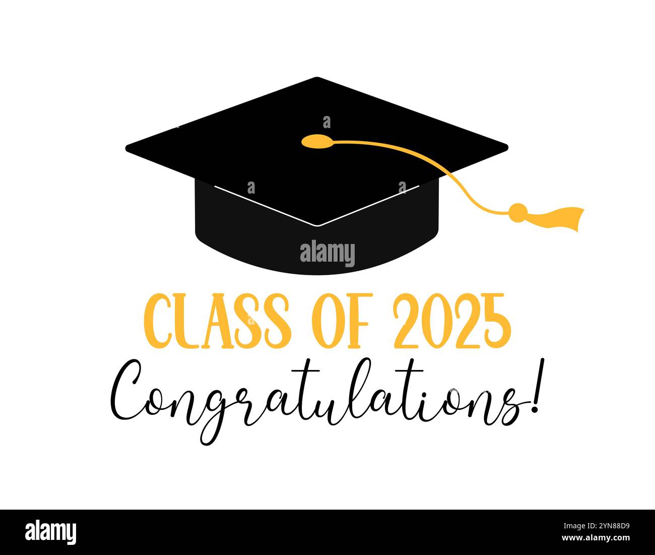 Congrats 2025 Vector Vectors Hi Res Stock Photography And Images Alamy Class Of 2025 Congratulations Graduation 2025 Greeting Card Poster Vector Flat Illustration Black Color Academic Cap And Numbers On White Backgrou 2YN88D9