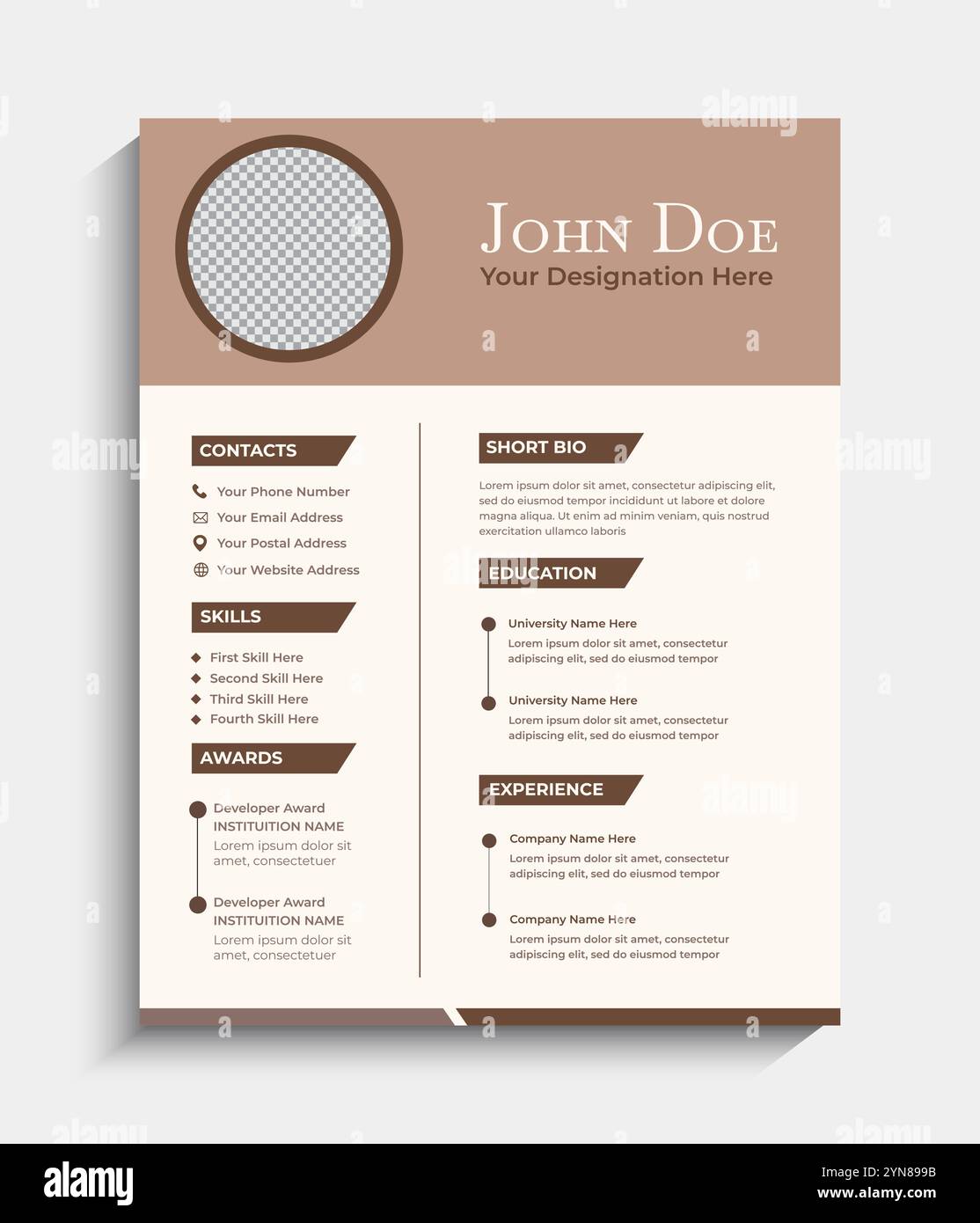 Professional CV Resume Template - Professional Cv Resume Template Design 2YN899B