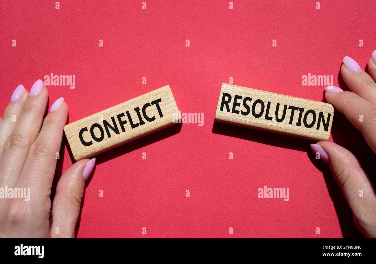 Conflict or Resolution symbol. Concept word Conflict or Resolution on ...