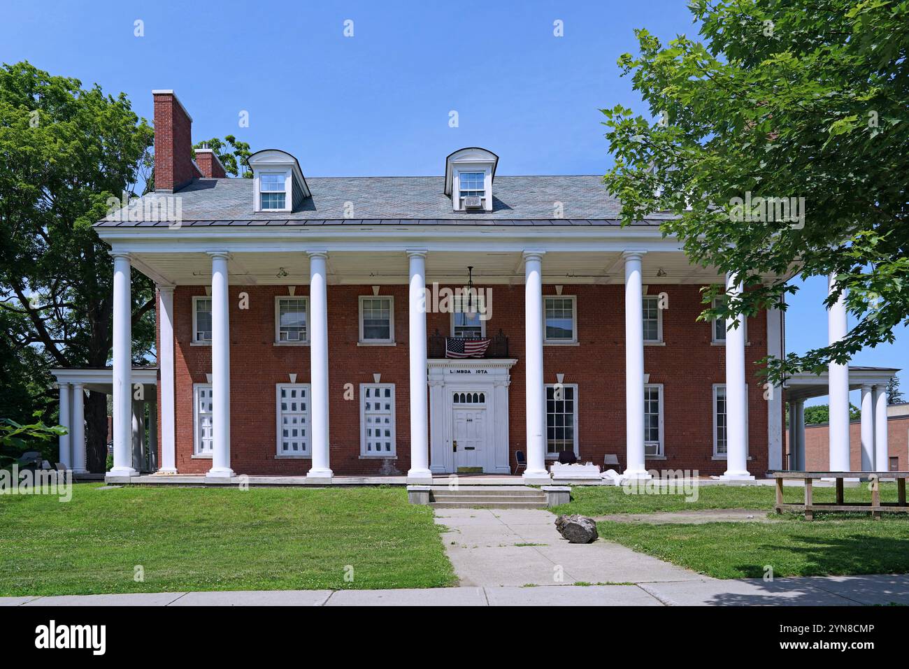 Greek style fraternity building at the University of Vermont in ...