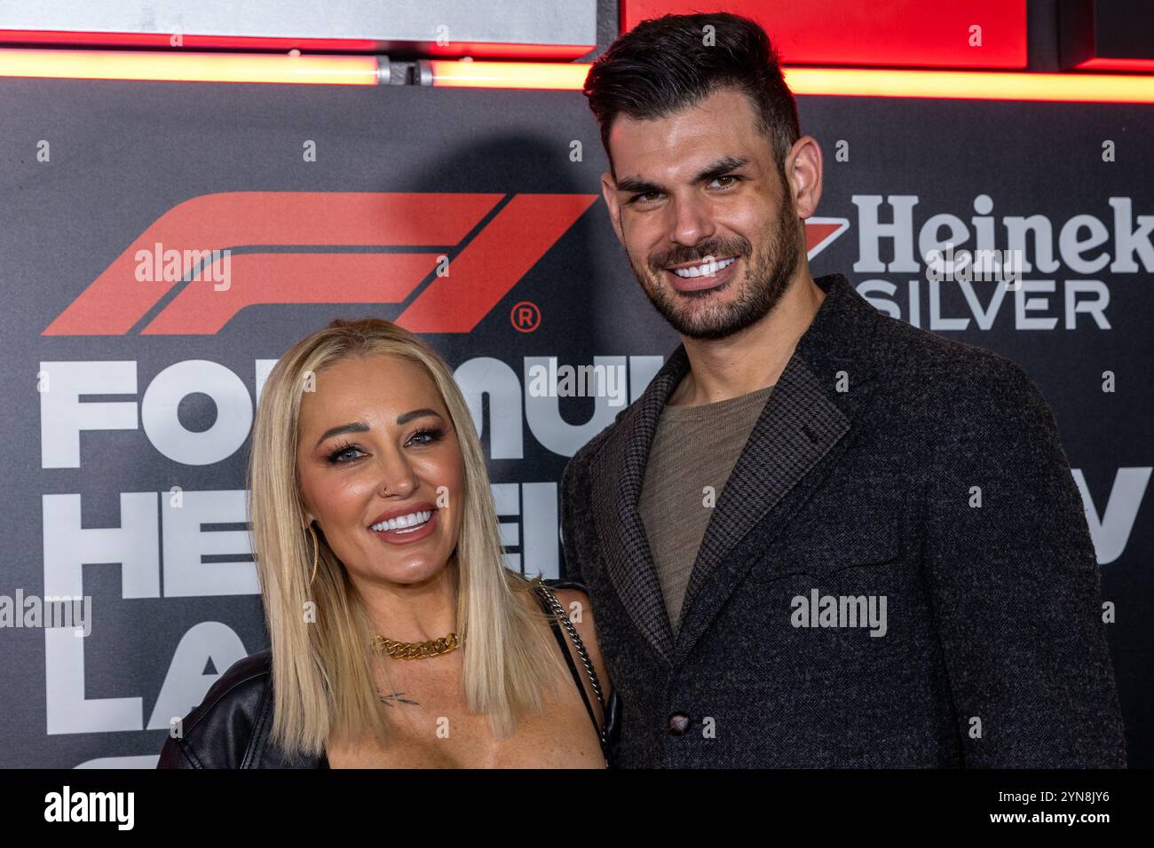 Mary Bonnet (L) and Romain Bonnet attend the FORMULA 1 HEINEKEN SILVER