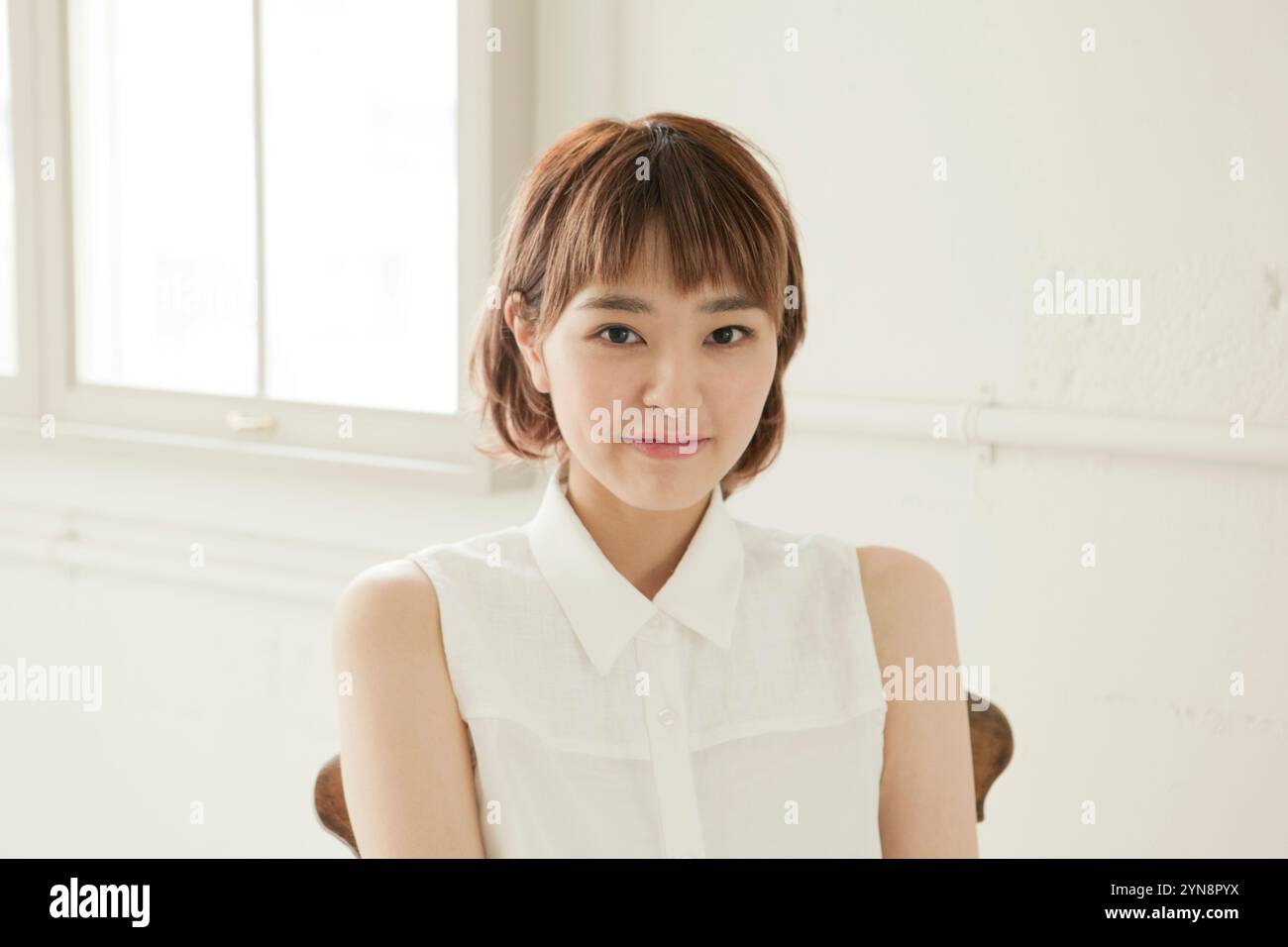 Woman in her 20s with a nice smile Stock Photo