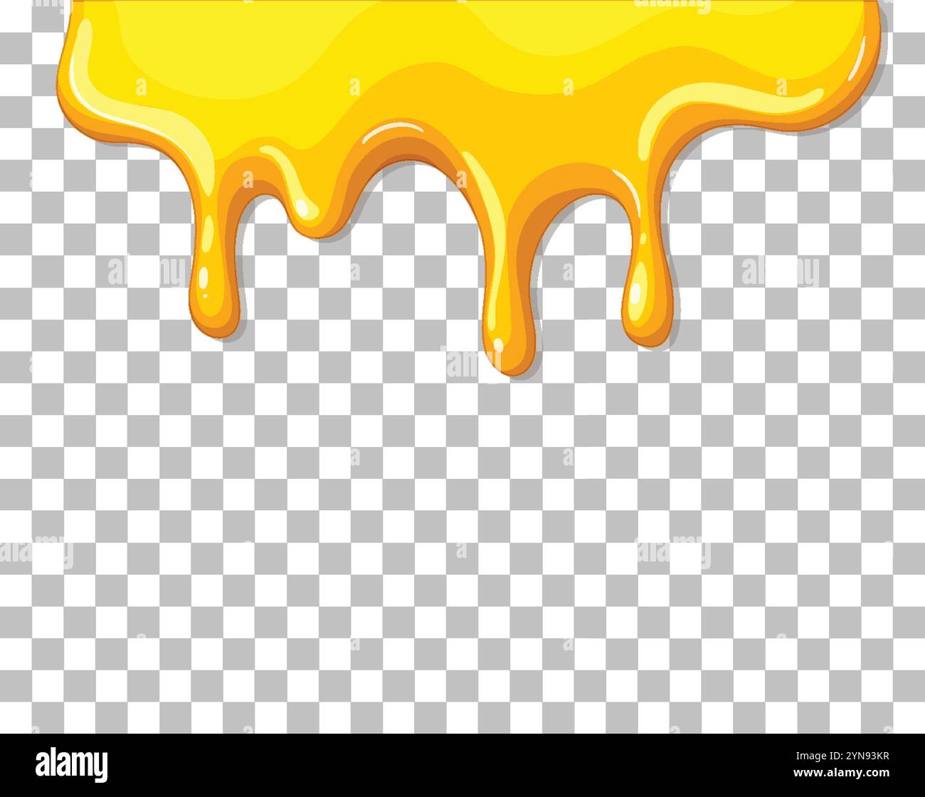 Bright yellow honey dripping on transparent background Stock Vector ...