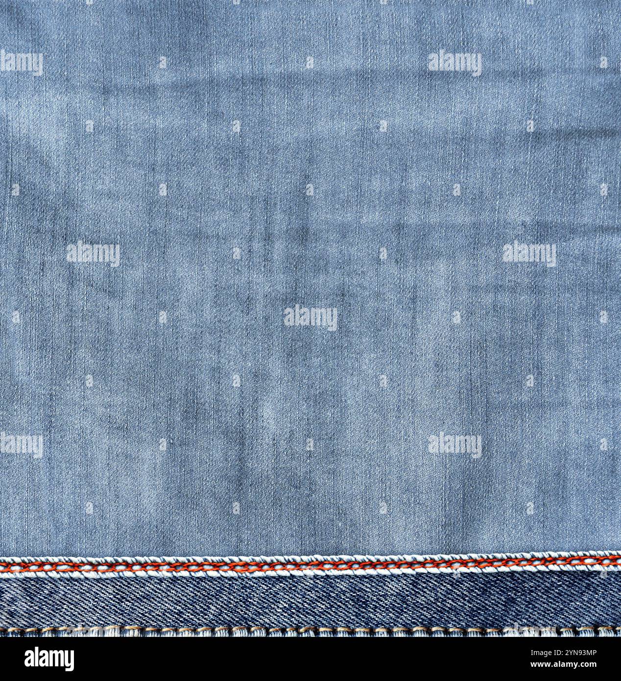 Denim Blue Ground With Orange And Sky Blue Floral Pattern Woven Silk Tie main image 1