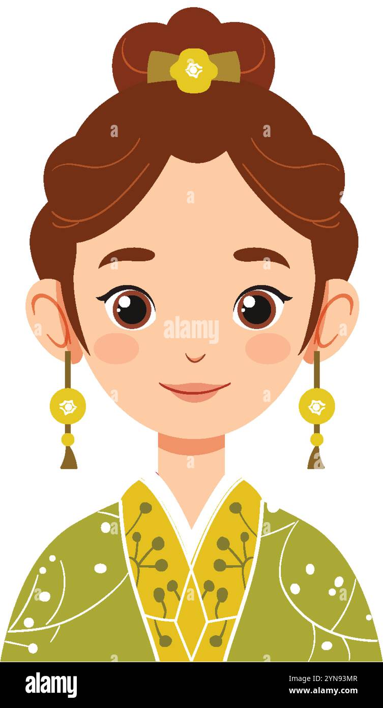 Illustration of a woman in traditional attire Stock Vector Image & Art ...