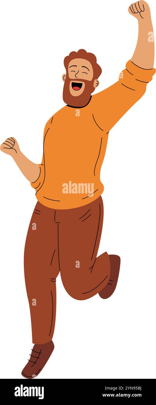 Excited young male expressing Stock Vector Images - Alamy