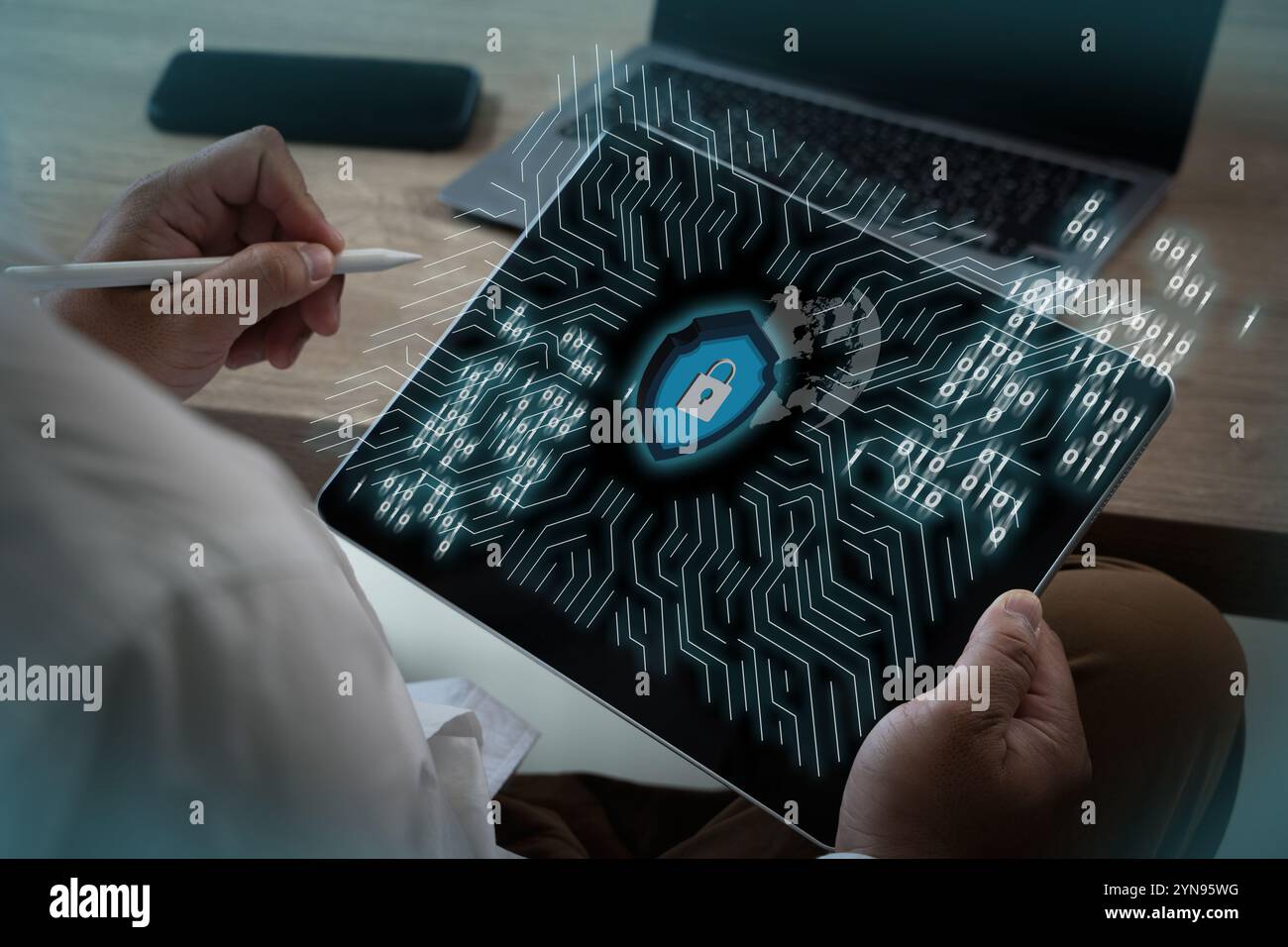 internet security Cyber security data protection Internet network security Data Protection Stock Photo