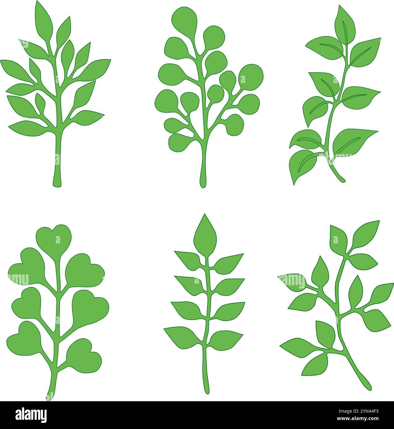 Varied leaves Stock Vector Images - Alamy