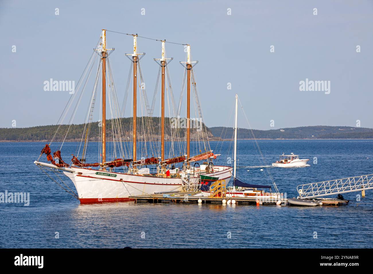 United States, Maine, Bar Harbor, the Margaret Todd pleasure boat for excursions Stock Photo