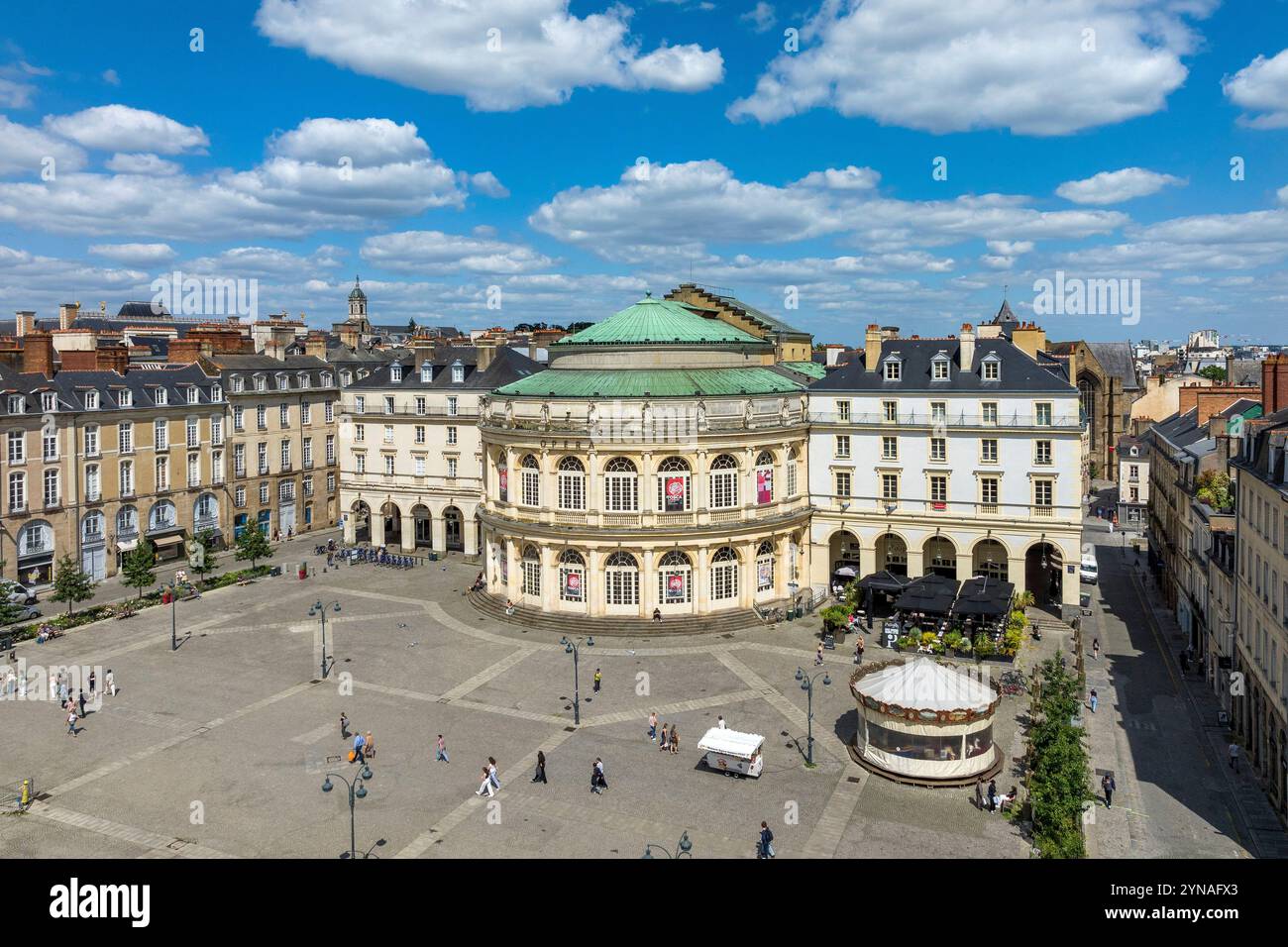 France, Ile et Vilaine (35), Rennes, the Opera House on the Place de la ...