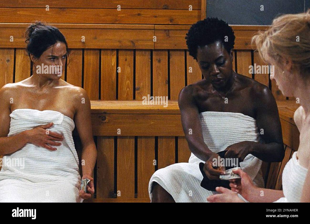 WIDOWS  2018 20th Century  Fox film with from left:  Michelle Rodriguez, Viola Davis, Elizabeth Debicki Stock Photo