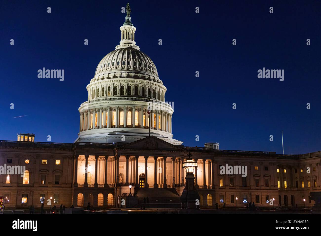 Capital Building with lights at night in Washington DC Stock Photo - Alamy