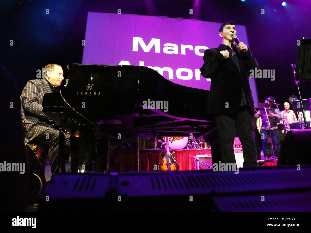 November 25, 2024, Sheffield, South Yorkshire, United Kingdom: Jools Holland, with special guests Toby Lee and Marc Almond, performing at Sheffield City Hall, Sheffield, United Kingdom, 23rd November 2024. (Credit Image: © Glenn Ashley/ZUMA Press Wire) EDITORIAL USAGE ONLY! Not for Commercial USAGE! Stock Photo