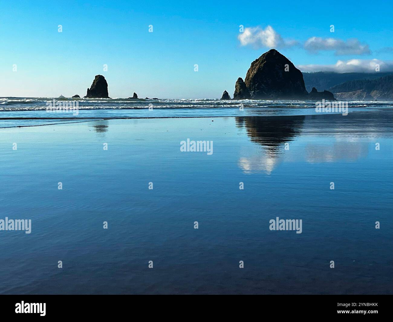 Haystack Rock in Cannon Beach Oregon - Smartphone Captured Stock Image