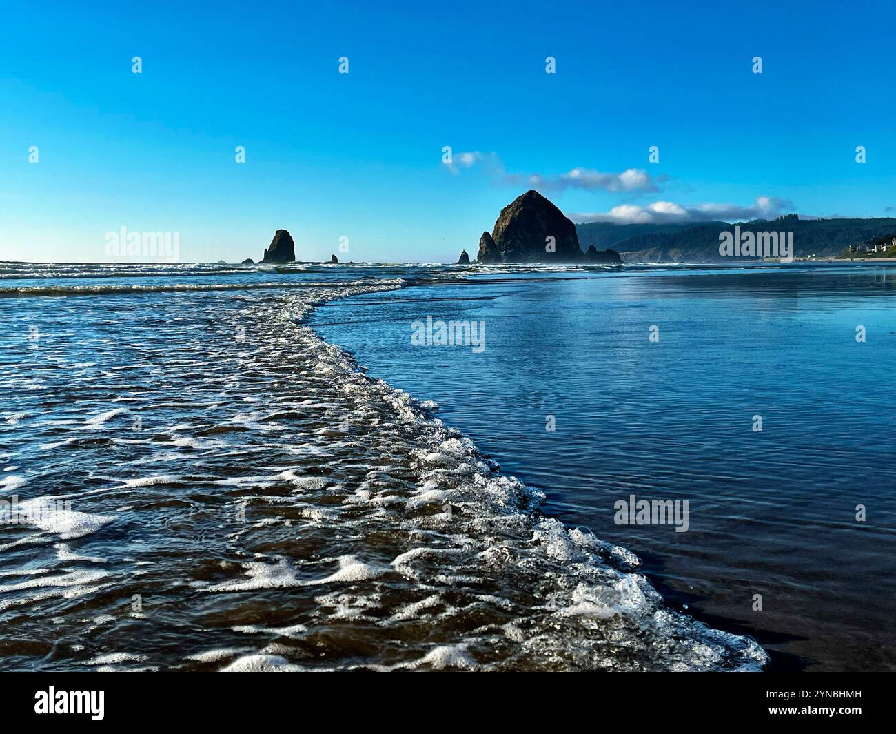 Haystack Rock in Cannon Beach Oregon - Smartphone Captured Stock Image